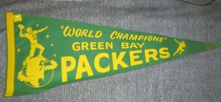 Vintage World Champion Green Bay Packers 30 " Pennant 1960 