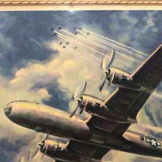 Vintage WWII COCA COLA US ARMY AIR FORCE B - 25 BOMBER AIRPLANE POSTER 6