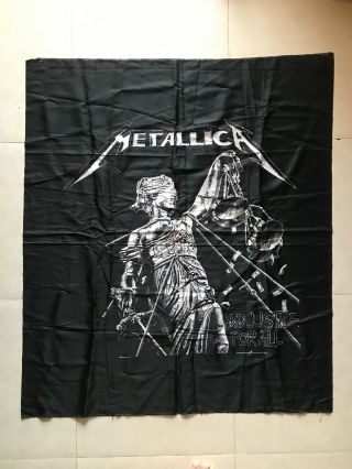 Vintage Metallica And Justice For All 1989 Tapestry Banner Wall Hanging Rare