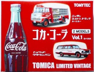 Tomytec Tomica Limited Vintage Coca Cola Coke Delivery Truck 2 Models Vol.  1 Set