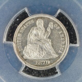 Dime 1870 Pcgs Pr62cam United States Usa Seated Liberty Silver Proof Rare