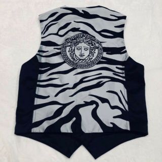 Rare Vtg Gianni Versace Jeans Couture Mask Print Vest M