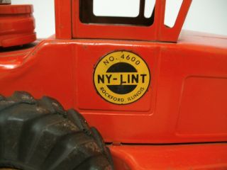 Vintage 1960 ' s Nylint Hydraulic Dump Truck No.  4600 Orange Pressed Steel 2