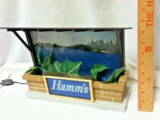 Hamm ' s beer sign vintage lighted back bar lake water scene planter light old MV7 4