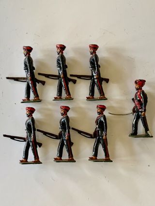 Vintage Rare Nostalgia Models 7 Metal Asian Infantry Toy Soldiers (114)