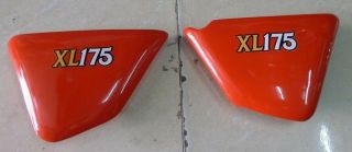 Honda Vintage Enduro Xl175 Emblem Cover Left & Right Side Orange