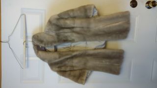 Vintage Cerulean Emba Natural Blue Mutation Mink Fur Stole Cape Wrap