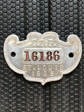 1905 St.  Louis Missouri Dog Tax Tag Dog License Tag Vintage Token Exonumia