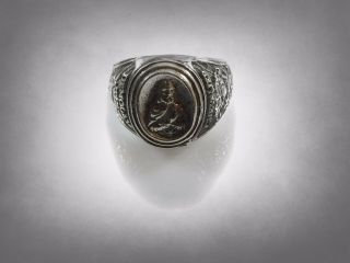 VINTAGE sterling silver masonic demolay chevalier ring size 12 2