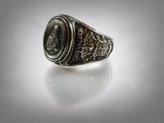 VINTAGE sterling silver masonic demolay chevalier ring size 12 3
