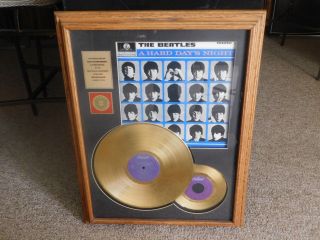 The Beatles " A Hard Days Night " 24 Kt Gold 2 Records " Rare " Special Edition A