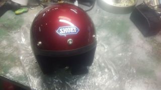 Vintage Shoei Red Adult Medium Motorcycle Helmet 2