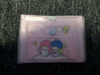 Htf Mip Vintage 1984 Sanrio Twin Stars Pink Wallet Fold With Coin Made In Japan