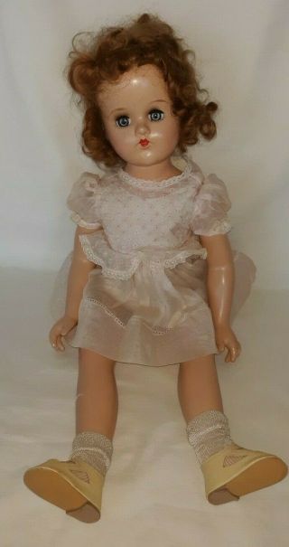 Vintage Unmarked Composition Doll Mohair Wig 21 " All Orig.  $54.  99