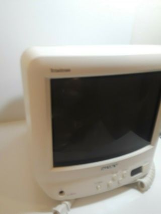 Vintage Sony Trinitron 9 " Kv - 9pt50 Color Tv White 100