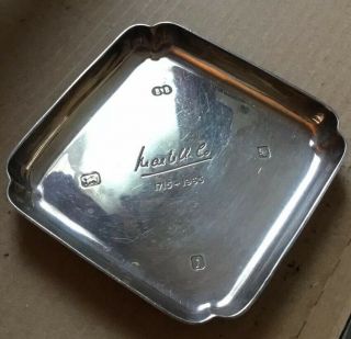 Vintage Martell Brandy 250th Anniversary Solid Silver Ashtray 1715 - 1965