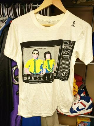 Vtg Rare The Buggles T - Shirt Sz.  M 1980 The Age Of Pastic Mtv Video Pop Music