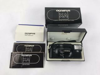 Vintage Olympus XA 35mm Rangefinder Camera w/A11 Electronic Flash Made Japan 3