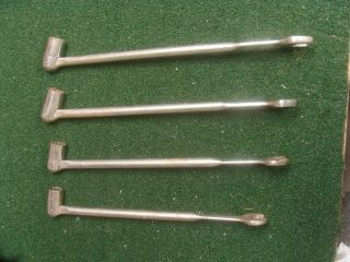 4 Vintage Snap On Flex Socket Combination Wrenches OH 28,  26,  24,  22 - good shape 2