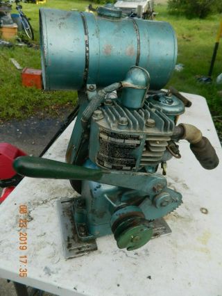 Vintage Briggs & Stratton Model N Engine motor Military ? hand lever start runs 2