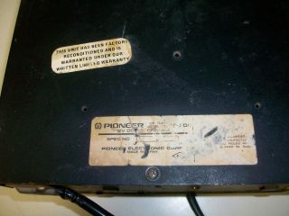 Vintage Pioneer KP - 500 Tuner Cassette FM Car Stereo 8