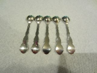 Gorham Strasbourg Sterling Salt Spoons (Set of 5) Old Mark (2 3/4 