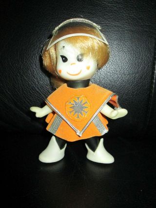Rare Vintage 1960s Mini Martians Teenie Orange Suit Swedlin Gund Doll Japan Htf