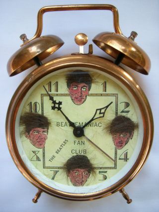 ⭐️ Vintage 1964 The Beatles Alarm Clock Beatlemaniac Fan Club Deidre Copper Rare