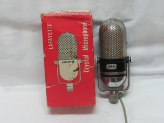 Vintage Lafayette Crystal Microphone 99 - 4511 Box