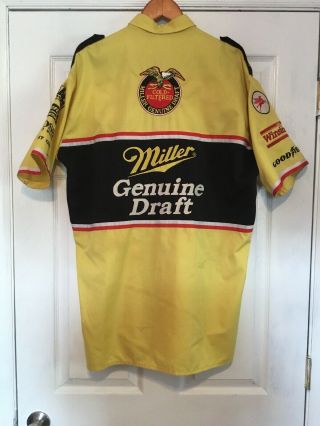 Vintage Rusty Wallace Stitched Ford Miller Draft Race Day Shirt XL 5