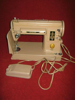 Vintage Singer 301a Sewing Machine With Case And Attachments Circa 1956