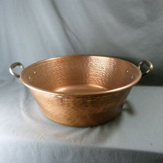 Large Vintage 12 L Capacity,  Heavy 2.  5 Kg French Copper Jam Confiture Pot Pan