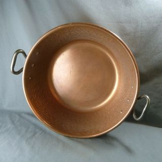 Large Vintage 12 L capacity,  Heavy 2.  5 Kg French Copper Jam Confiture Pot Pan 2