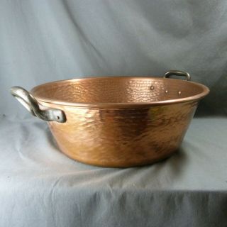 Large Vintage 12 L capacity,  Heavy 2.  5 Kg French Copper Jam Confiture Pot Pan 4