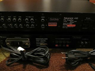 NAKAMICHI 420 Power Amp & 410 Pre Amplifier Rare EUC 6