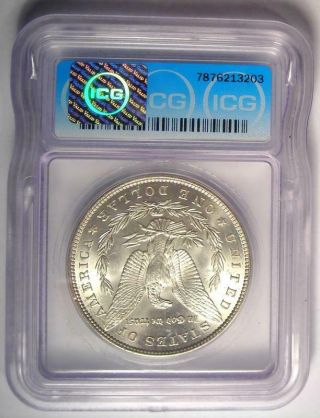 1890 Morgan Silver Dollar $1 - ICG MS65 - Rare Date in MS65 - $1,  380 Guide Value 3