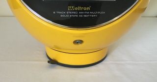 Vintage Weltron Model 2001 AM/FM,  8 Track Stereo 3