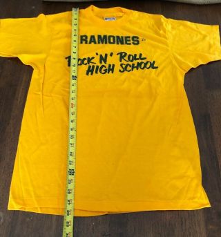 VTG Ramones Rock N Roll High School T Shirt Orig Punk 80’s CBGB’s Rare 50/50 6