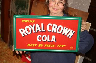 Vintage 1940 ' s RC Royal Crown Cola Soda Pop 2 Sided 18 