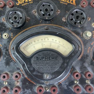 Vintage Supreme Radio Analyzer Model 339 Tube Tester w/ Wires Wood AS - IS READ 3
