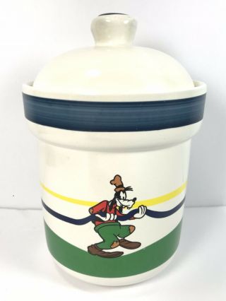 Vintage Disney Goofy Ceramic Cookie Jar - Sugar Jar Treasure Craft 8.  5 " Rare