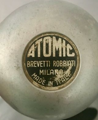 Vintage Atomic Brevetti Robbiati Stovetop Espresso Coffee Maker Italy 50s Modern