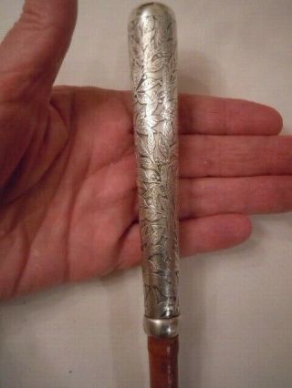 Impressive Large Tiffany & Co.  C.  1900 Sterling Silver Handled Walking Stick