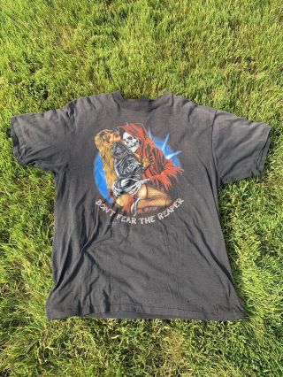 Vintage 80’s Don’t Fear The Reaper 3d Emblem Just Brass 1989 Harley T Shirt Xl