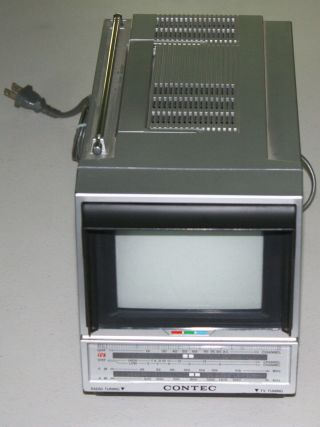 Vintage 1987 Contec Portable Color Tv Fm Am Receiver Model Krb - 1541