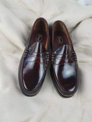 G.  H.  Bass & Co.  Women ' s Varsity Leather Loafers,  Size 9 D,  Burgundy,  VINTAGE 3
