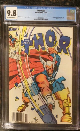 Thor 337 - Cgc 9.  8 First Appearance Of Beta Ray Bill,  Newsstand Rare Version