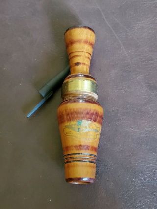 Rare Vintage Hambone Duck Call Gold Label,  Howard Amaden Lonoke Arkansas