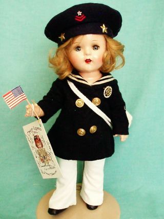 HAZEL TWIGG No.  122 Patriotic SHELLY United States NAVY Vintage Composition Doll 2