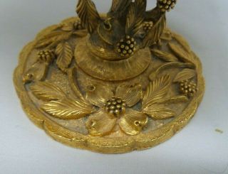 Vintage MATSON Hollywood Regency Gold Plated DOGWOOD Bird Bath Soap/Trinket Dish 5